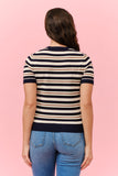 Striped Short Sleeve Sweater