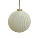 Cream Glass Flocking Ball Ornament