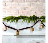 Burnt Gold Maroon Velvet 8 Bell Garland