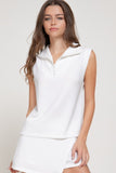 Sleeveless High Neck Soft Scuba Top