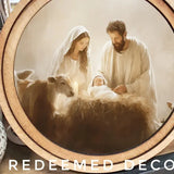 Round Nativity Art