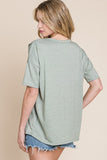 French Terry Short Sleeve Top