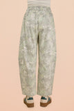 Camo Casual Knit Barrel Pants