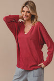 Two Tone Textured Patch Pocket Top