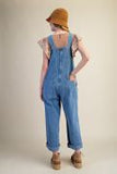 Washed Denim Overalls