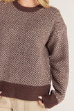Herringbone Pattern Sweater