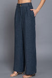 Striped Linen Effect Pants