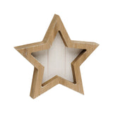White Plank Framed Star
