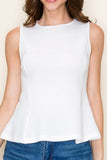 Cloudy Knit Peplum Top