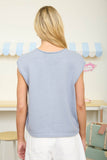 Raw Edge Sleeveless Cardigan