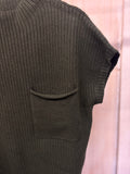 Short Sleeve Mock Neck Sweater