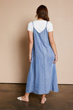 Curvy Denim Pocket Overall Dress