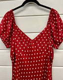 Polka Dot Print Midi Dress