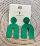 Green Arch Earrings