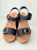 Single Strap Sandal With Buckle And Backstrap