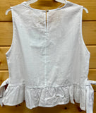 Ruffled Side Tie Top