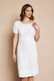 White Crochet Sweater Dress
