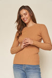 Slim Fit Sweater in Camel