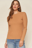 Slim Fit Sweater in Camel