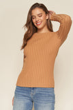 Slim Fit Sweater in Camel