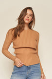 Slim Fit Sweater in Camel