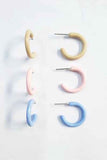 Colored Hoop Earring Set