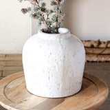 REACTIVE WHITE WIDE VASE