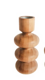 Knob Wood Candle Holder