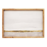 Abstract Framed Art Print - Gold