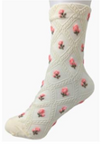 Little Flowers In Grid Sock
