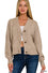 Melange Button Front Cardigan Sweater