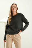 Crewneck Front Seam Sweater