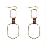 LINKED HEXAGON EARRING