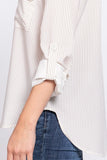 Ivory Roll Up Sleeve Woven Shirt
