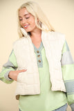 Solid Padded Puffer Vest