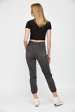Grey High Rise Cropped Joggers