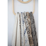 Recycled Cotton Blend Throw with Floral Medallion Print and Tassels