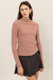 Ribbed Mock Neck Sweater