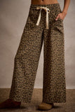 Wide Leg Leopard Print Pants