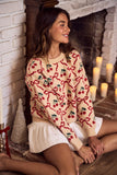 Cherry Ribbon Patterned Sweater