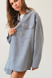 Oversized Suede Shirt