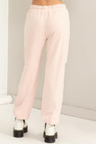 Pleated Drawstring Sweatpants in Pink