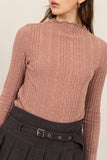 Ribbed Mock Neck Sweater