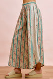 Floral Print Wide Leg Pants
