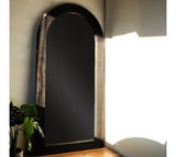 Black Wood Frame Arch Mirror