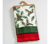 3 Pc Holiday Berry Towel Set