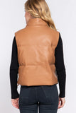 High Neck Quilted Puffer Vest