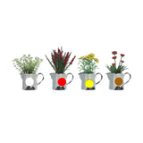 Faux Flowers In Ceramic Pitcher