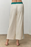 Sporty Drawstring Wide Leg Pants