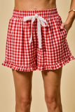 Ruffled Gingham Shorts